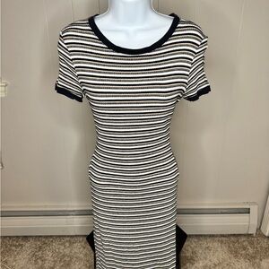 ModCloth Navy and Cream Striped Top